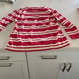 J crew women’s sweater, medium, res and white